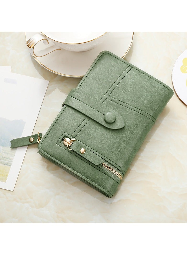 Pu Leather Short Three Fold Wallet
