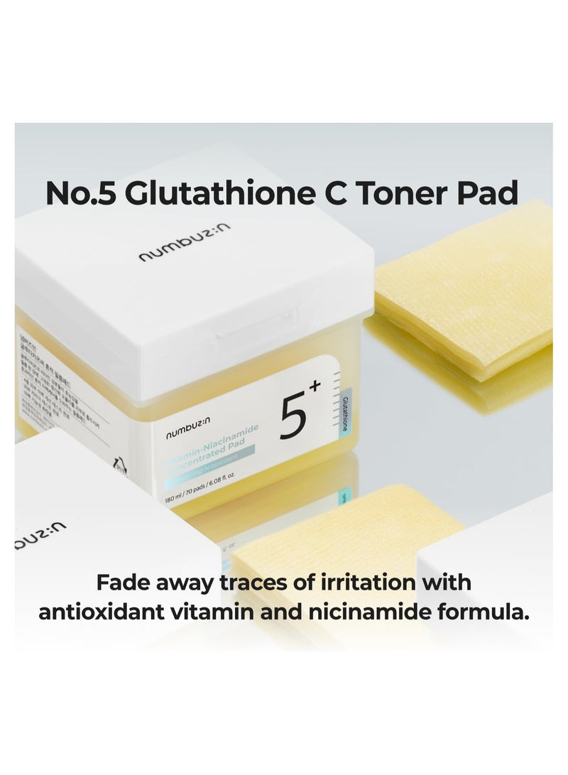 numbuzin No.5 Vitamin-Niacinamide Concentrated Pad 180ml (70Pads)