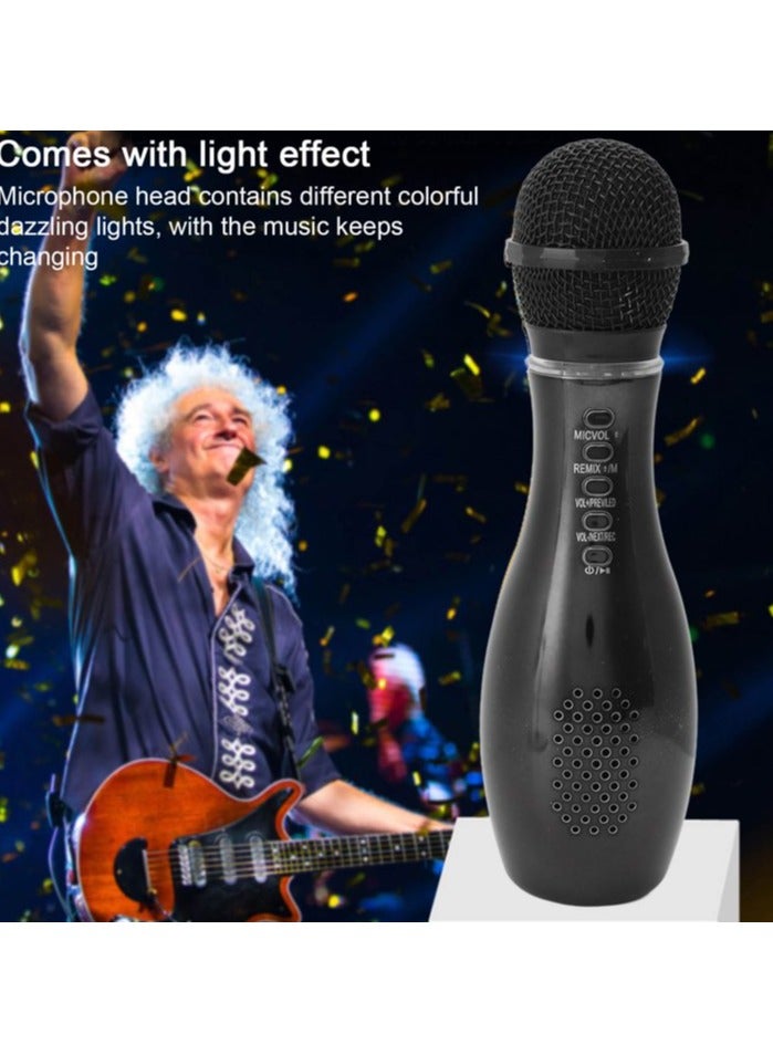 Bowling Microphone for Kids & Adult Wireless Handheld Waterproof Karaoke Mic Magic Singing and Recording Speaker Machine for Party