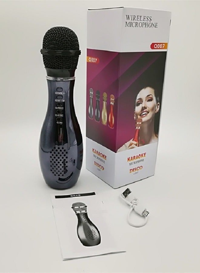Bowling Microphone for Kids & Adult Wireless Handheld Waterproof Karaoke Mic Magic Singing and Recording Speaker Machine for Party