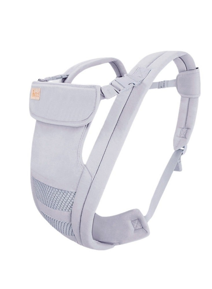 Baby Carrier Newborn to Toddler, Cozy Baby Wrap Carrier(7-30lbs), Easily Adjustable Toddler Carrier, Lightweight Baby Holder Carrier, Baby Sling Carrier, All Positions Baby Chest Carrier, Grey