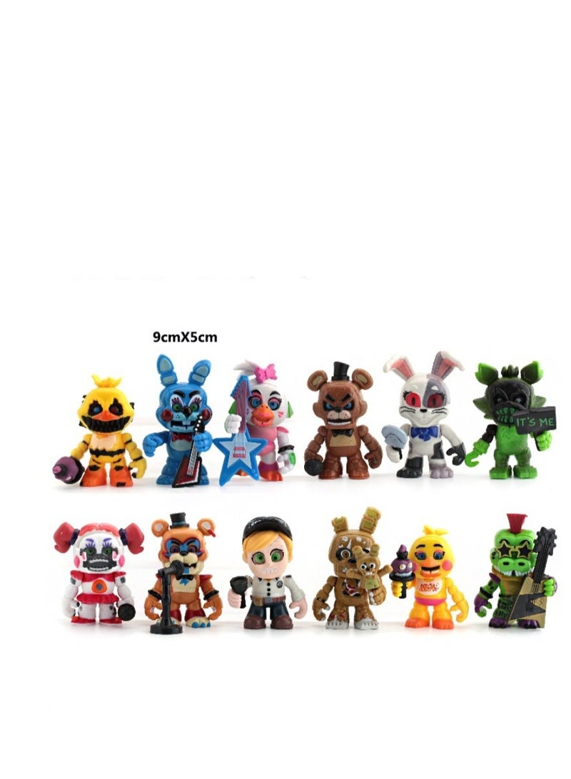 12-Piece Five Nights At Freddy's Theme Toy Set