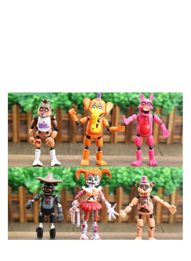 6-Piece Five Nights At Freddy's Theme Toy Set