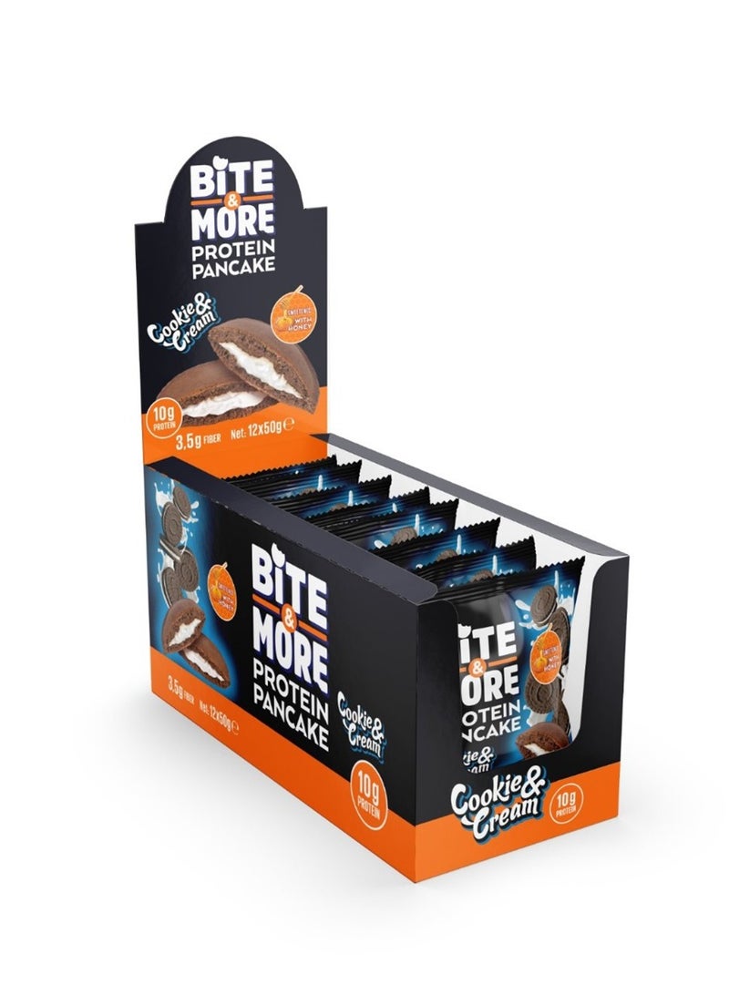 Bite & More Protein Pancake Cookies & Cream (Oreo)  Flavour 12x50g 600g