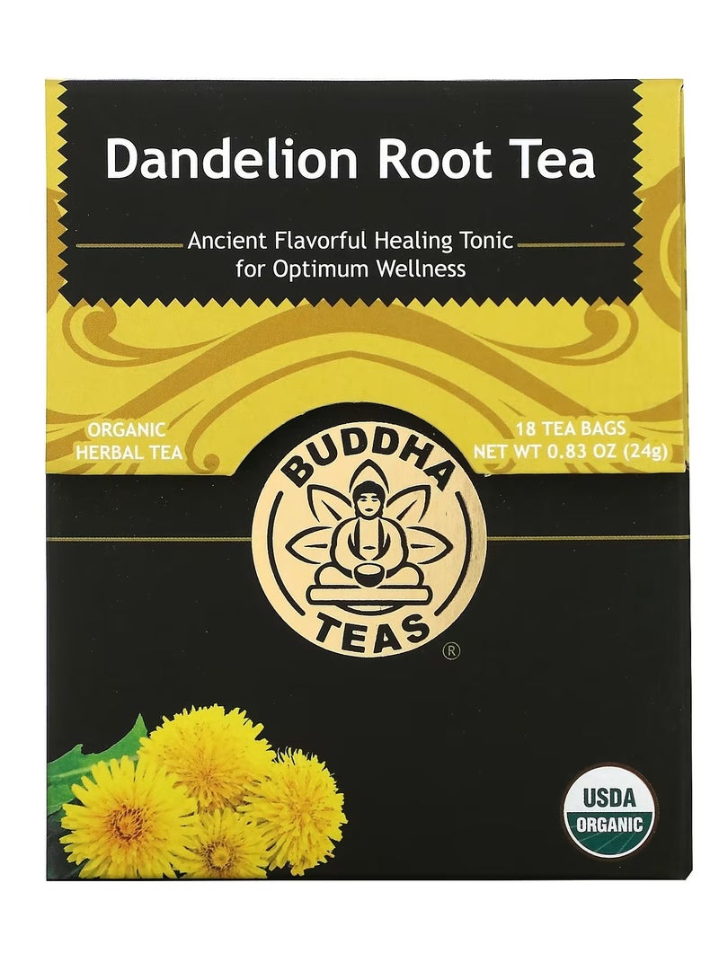 Organic Herbal Tea Dandelion Root 18 Tea Bags 0.83 oz  24 g