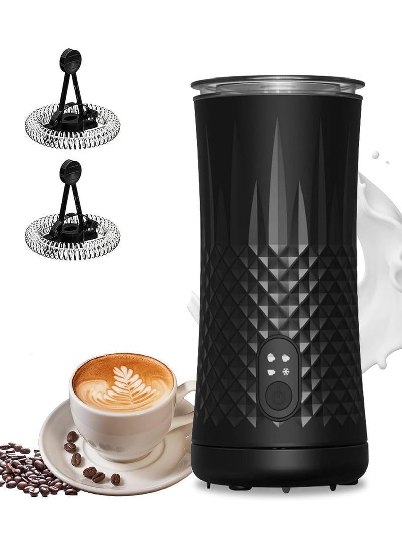 Milk Frother, 4 in 1 Electric Milk Steamer,Automatic Hot and Cold Foam Maker and Milk Warmer for Latte, Cappuccinos, Macchiato, 400W, Black