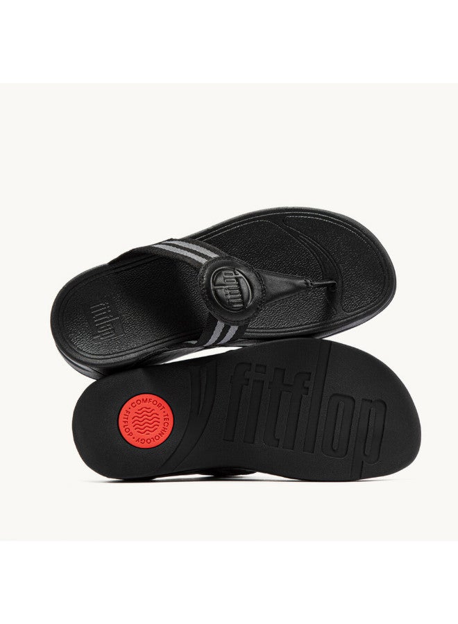 049-662 Fitflop Ladies Sandals Walkstar Toe Post DX4-090 Black