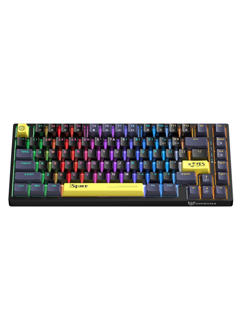 G52 82 Keys Wired Gaming Keyboard,Mechanical Keyboard Brown Switch RGB Backlit Suitable For Computer/Ps4/Xbox Gamers