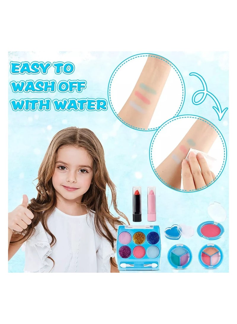 32PCS Kids Makeup Kit ,Washable Cosmetics Toys Gift for Little Girls