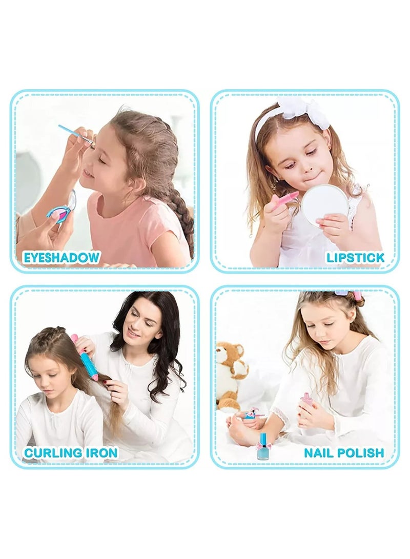 32PCS Kids Makeup Kit ,Washable Cosmetics Toys Gift for Little Girls