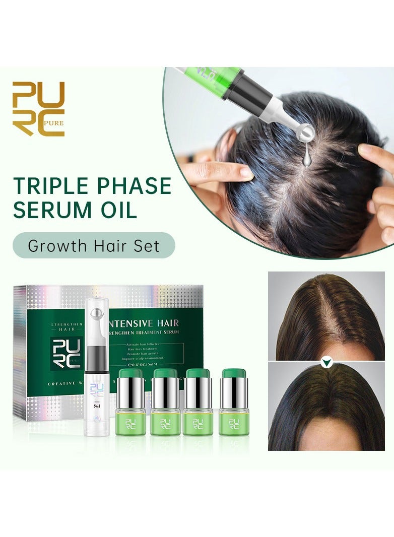 Hair Growth Hair Loss Scalp Massage Treatment Ginger Ginseng Serum Hair Grow Oil for Men Women Beauty Health