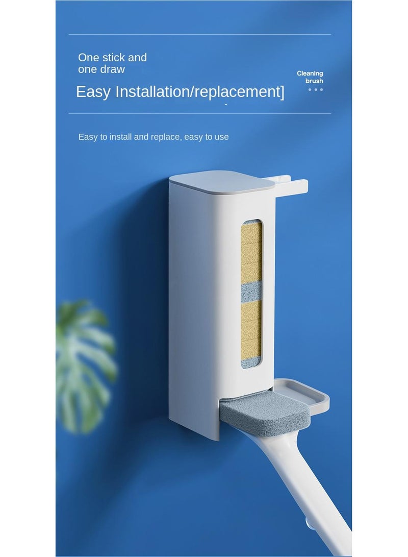 Multi Functional Disposable Pot Brush Automatic Addition Of Dishwashing Liquid Scouring Cloth Dishwashing Brush Kitchen Cleaning Brush With 10 Pcs Cleaning Cloth Brush Heads