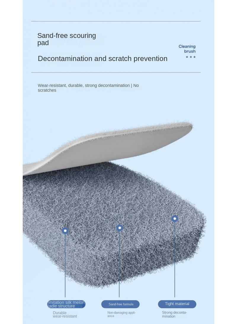 Multi Functional Disposable Pot Brush Automatic Addition Of Dishwashing Liquid Scouring Cloth Dishwashing Brush Kitchen Cleaning Brush With 10 Pcs Cleaning Cloth Brush Heads