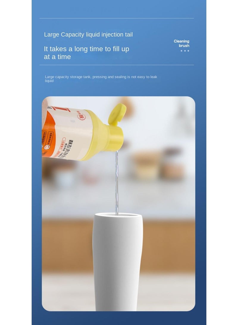 Multi Functional Disposable Pot Brush Automatic Addition Of Dishwashing Liquid Scouring Cloth Dishwashing Brush Kitchen Cleaning Brush With 10 Pcs Cleaning Cloth Brush Heads