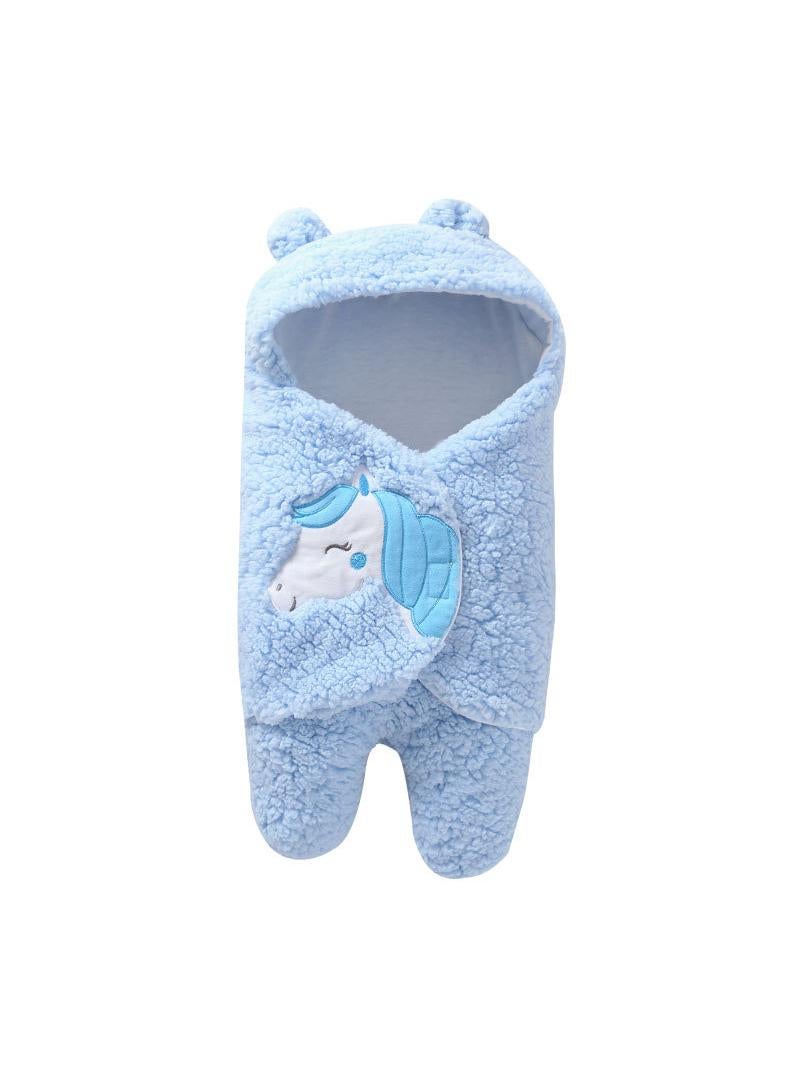 Adjustable Soft Baby Swaddling Infant Hooded Wearable Blanket Sleeping Bag