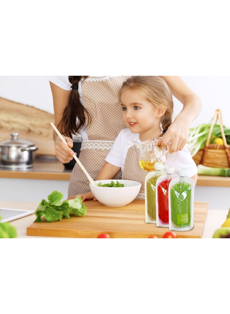 Children Puree Squeezer Convenient Tools For Household Kitchens, Fruit Juice Dispensers With 10 Pcs Separate Packaging Bags（Red）