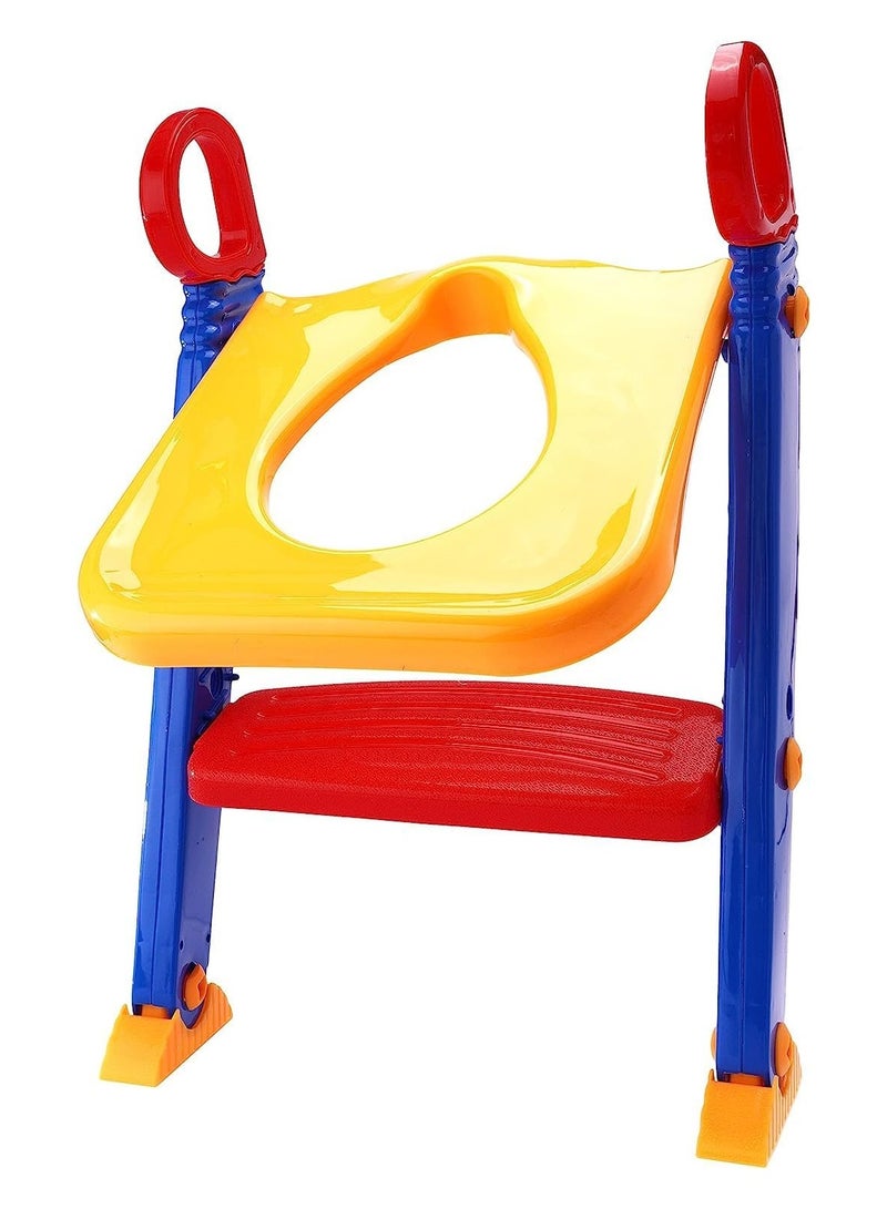 Potty Stair for Kids Potty Ladder Foldable Potty Training Seat Chair with Step Stool Ladder NonSlip Toilet Potty Stand and Ladder for Kids