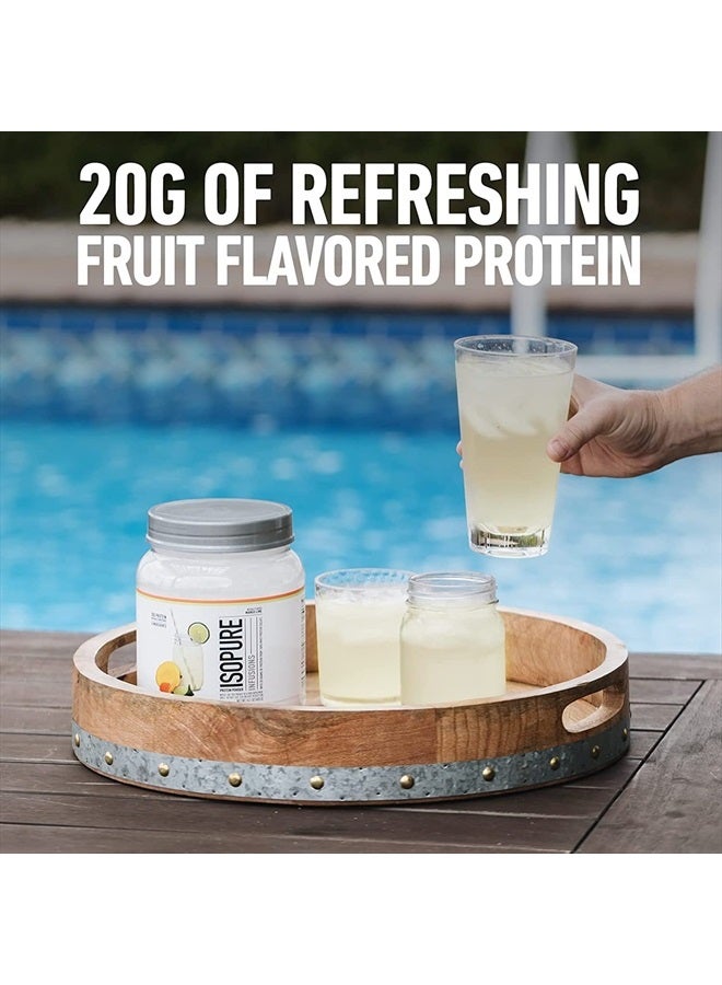 Protein Powder, Clear Whey Isolate Protein, Post Workout Recovery Drink Mix, Gluten Free with Zero Added Sugar, Infusions- Mango Lime, 16 Servings