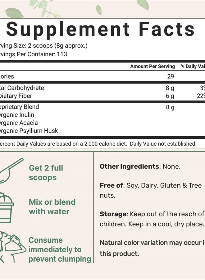 Organic Triple Soluble Fiber, 2 LB