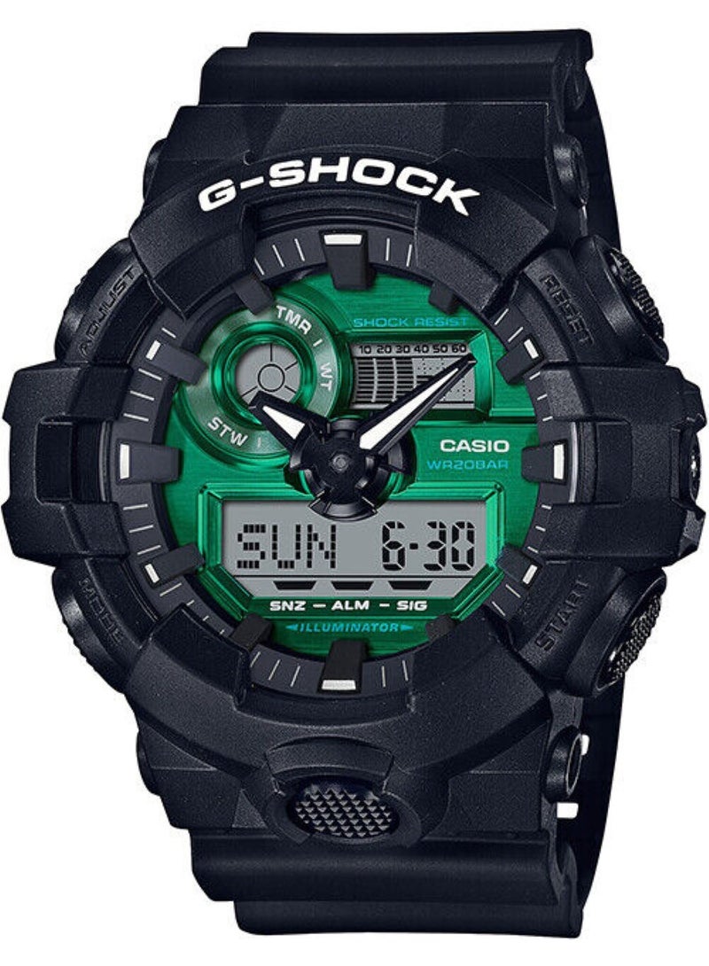 G-SHOCK Black Green Limited Series Analog Digital Men's Wrist Watch GA-700MG-1A