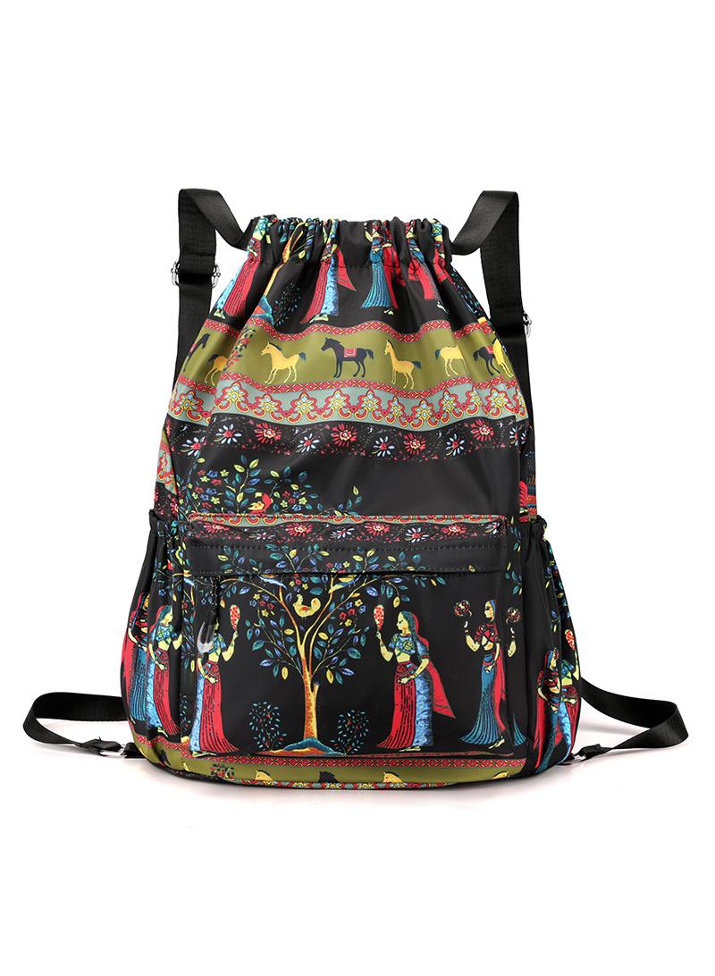 Folding Travel Large Capacity Drawstring Portable Backpack