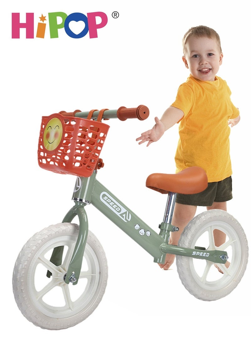 Balance Bike for Children with No Pedal Training,Lightweight design With Storage Box,Adjustable Seat and Handlebar,Walking Bicycle for Boy Girl