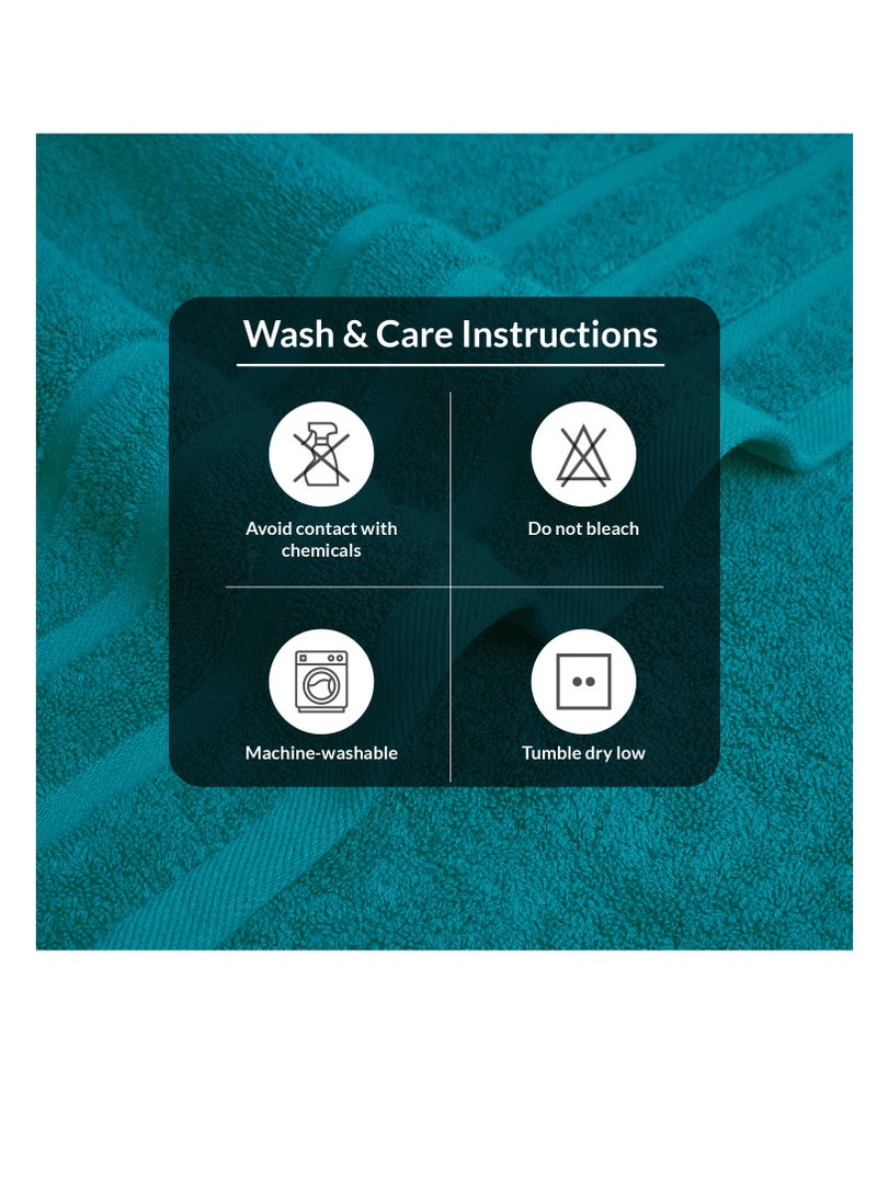 Premium Teal Bath Towels 100% Cotton 70cm x 140cm Pack of 2, Ultra Soft and Highly Absorbent Hotel and Spa Quality Bath Towels for Bathroom by Infinitee Xclusives