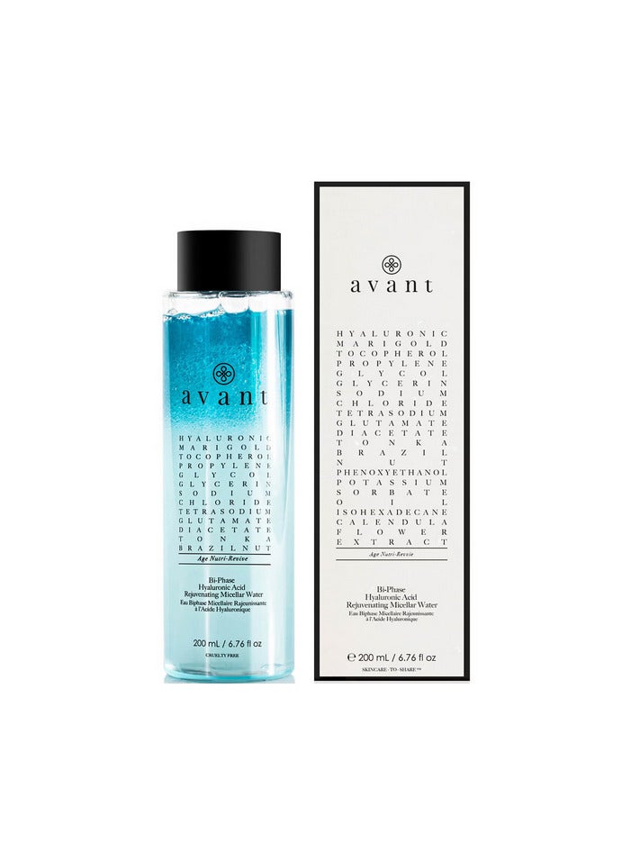 Avant Skincare Bi-Phase Hyaluronic Acid Rejuvenating Micellar Water 200ml