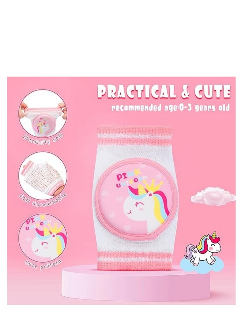 Pair Of 2 Safety Crawling Ergonomically Designed Baby Cotton Knee Pads Kids