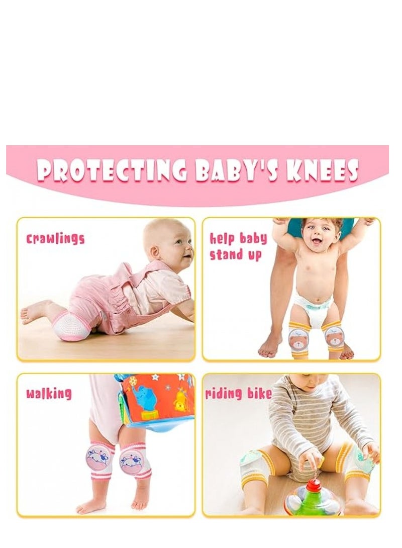 Pair Of 2 Safety Crawling Ergonomically Designed Baby Cotton Knee Pads Kids