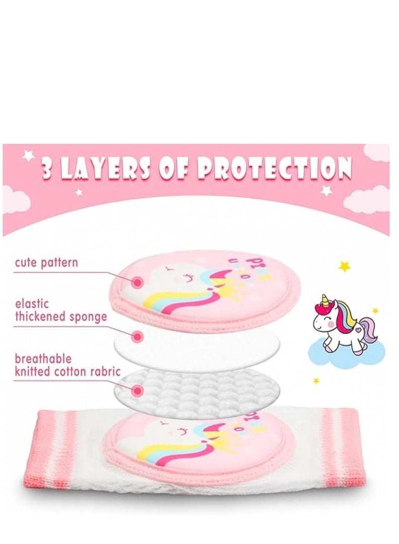 Pair Of 2 Safety Crawling Ergonomically Designed Baby Cotton Knee Pads Kids