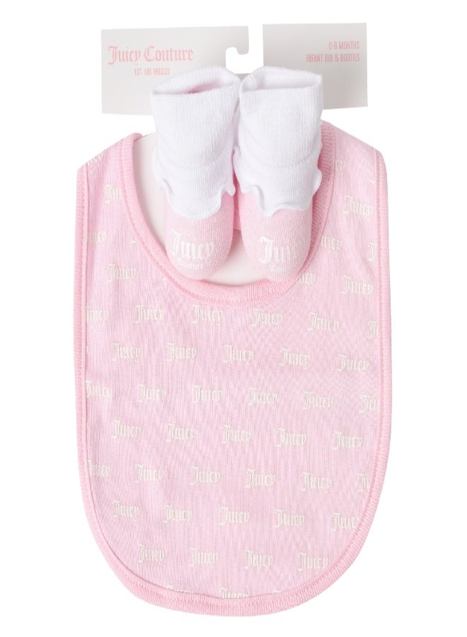 Juicy Couture Hat and Bootie Baby Gift Set Rose Quartz