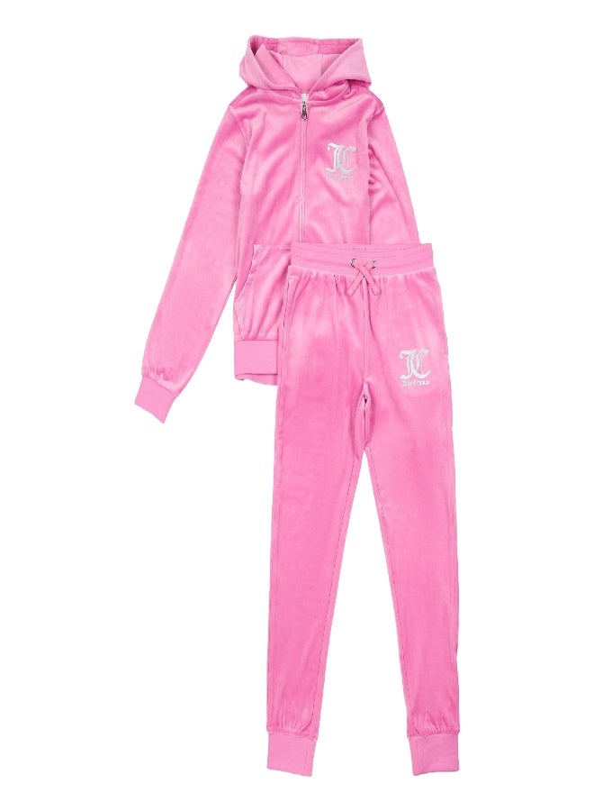 Juicy Couture Velour Zip Through Hoodie and Velour Jogger