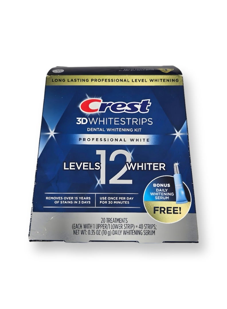 Crest 3D Whitestrips, Professional White Plus Serum, Teeth Whitening Strip Kit, 40 Strips (20 Count Pack)