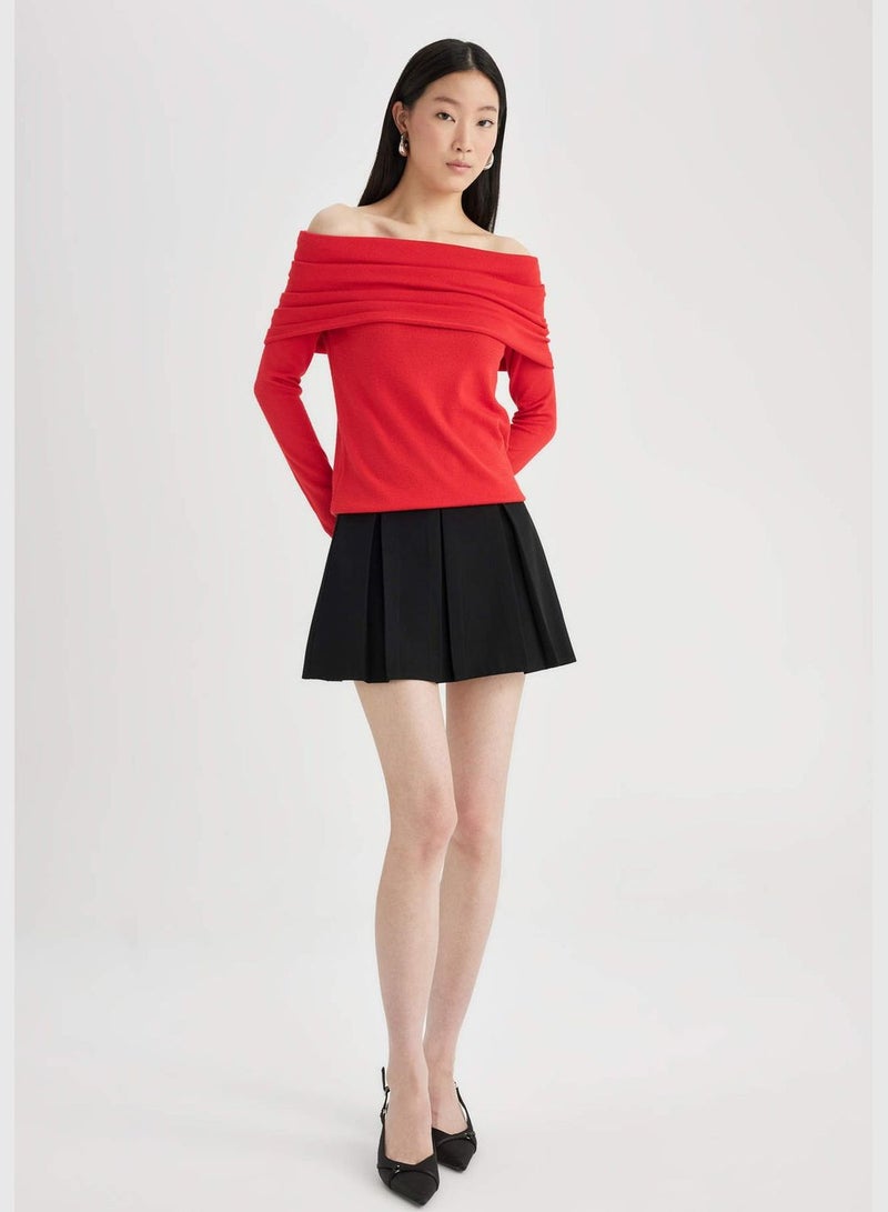 Slim Fit Strapless Pullover