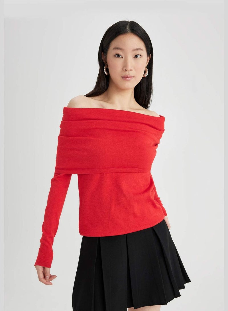 Slim Fit Strapless Pullover