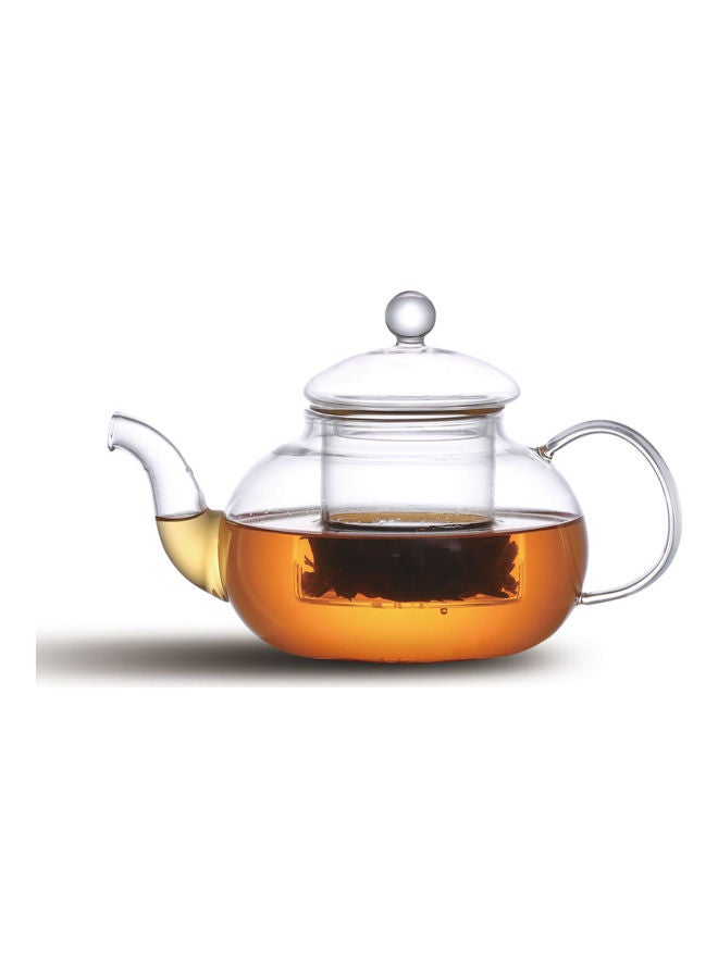 Removable Infuser Glass Teapot Clear 800ml