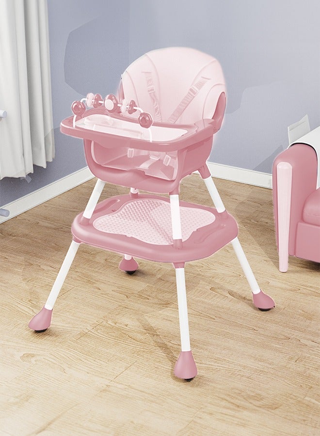 Baby High Chair Adjustable Feeding Chair Toddler Dinning Booster Toddler Building Block Table with Safety Harness and Removable Tray