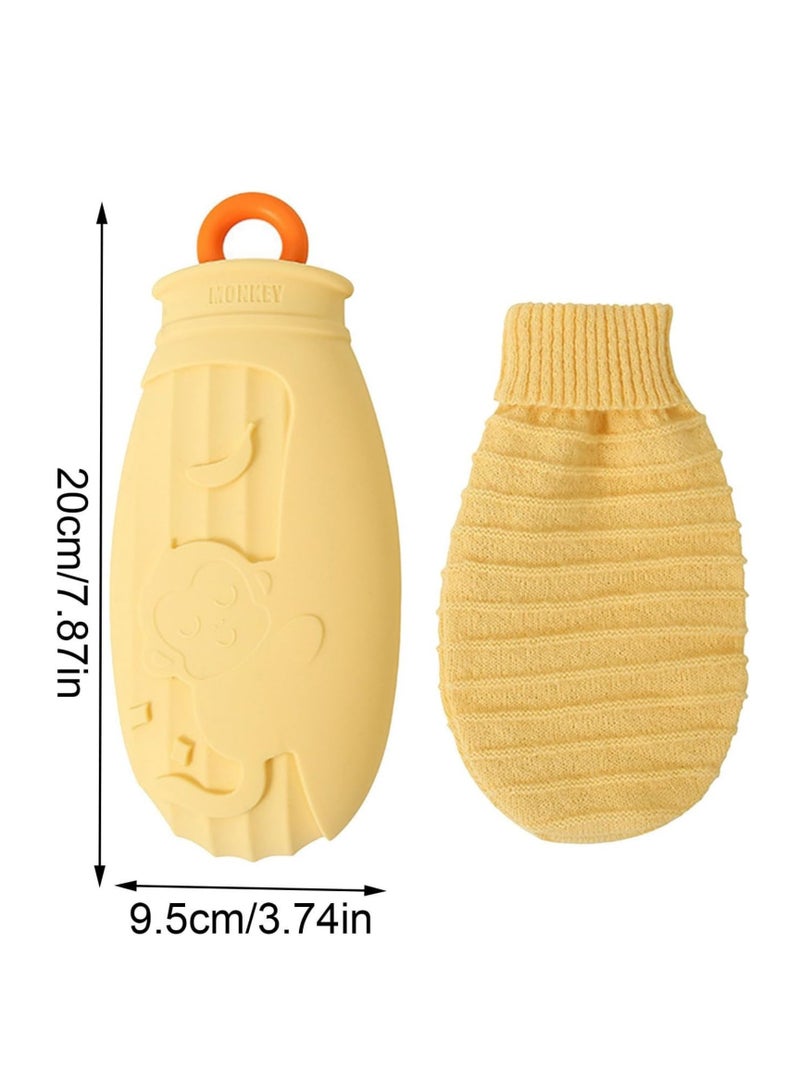 Hot Water Bottle, 500ml Cute Hand & Feet Warmer Silicone Warm Water Bag with Soft Plush Cover, Mini Hot Water Bag Removable Hot Cold Pack Hot Water Bed Warmer