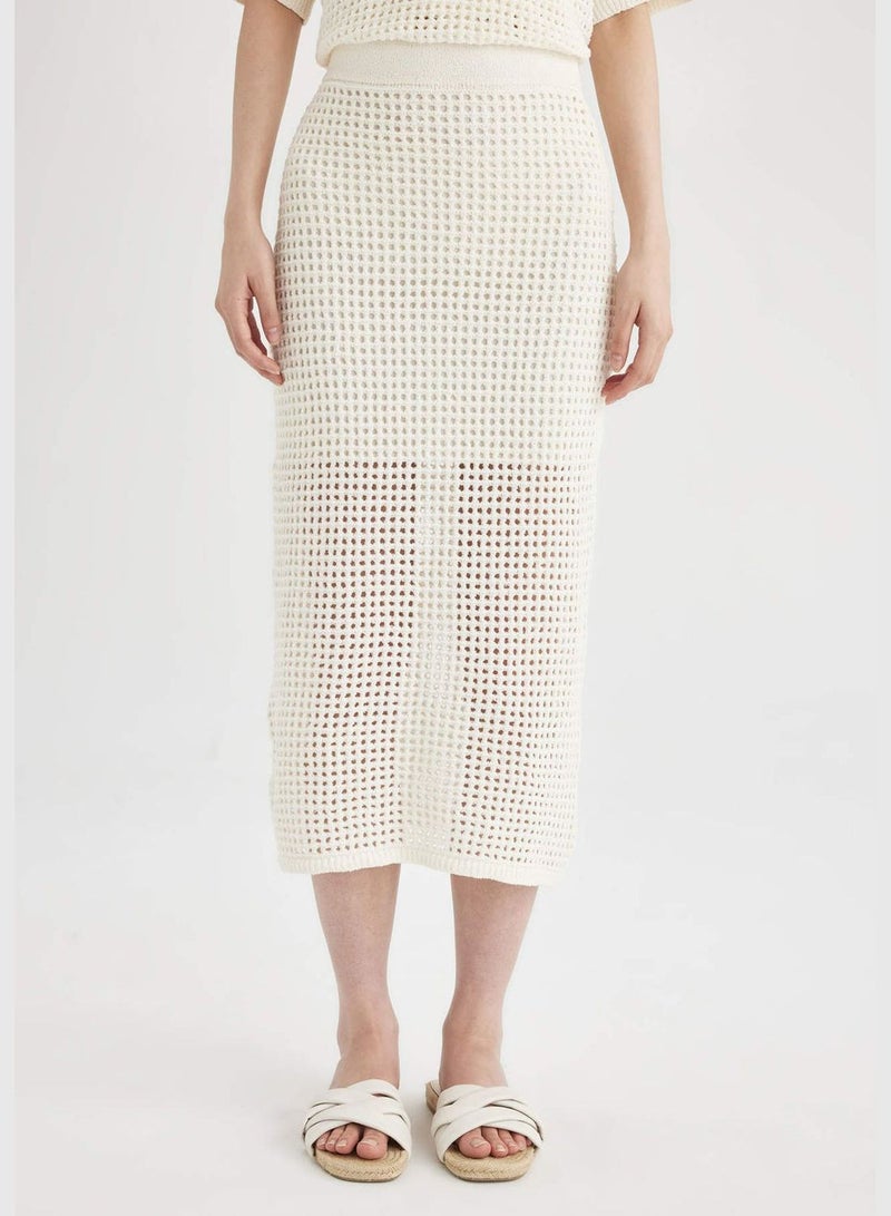 Knitwear Midi Skirt