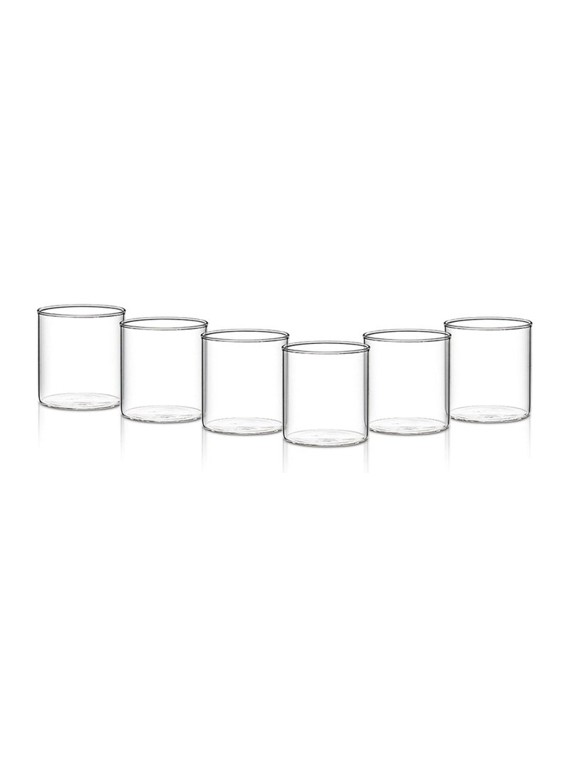 75 Od Plain Glass Set - Classic Glass Set 305 Ml Set Of 6, Clear, 10 Ounce Cups, Bn75Gl305Cg