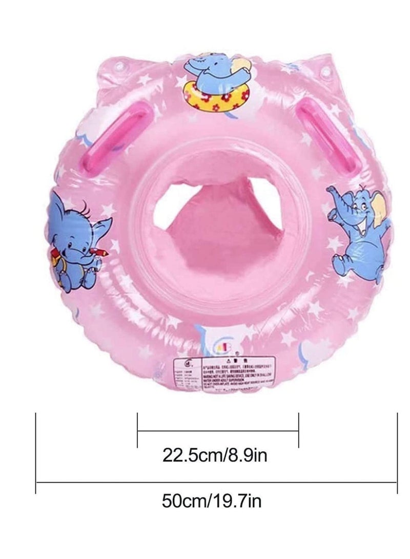 Swimming Ring Baby Inflatable Seat Baby Swimming Pool with Float Pool Float Inflatable Summer Baby Boys Girls Pool Toys Cartoon for Kids Toddles Aged 936 Months Pink
