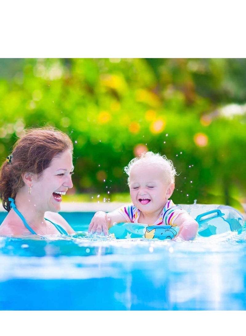 Swimming Ring Baby Inflatable Seat Baby Swimming Pool with Float Pool Float Inflatable Summer Baby Boys Girls Pool Toys Cartoon for Kids Toddles Aged 936 Months Pink