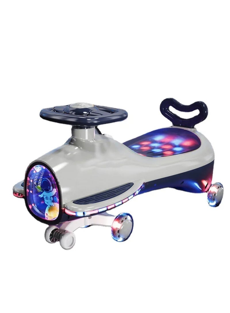 Wiggle Car for Kids-Swing Car, Ride-on Toy with LED Flashing Wheels