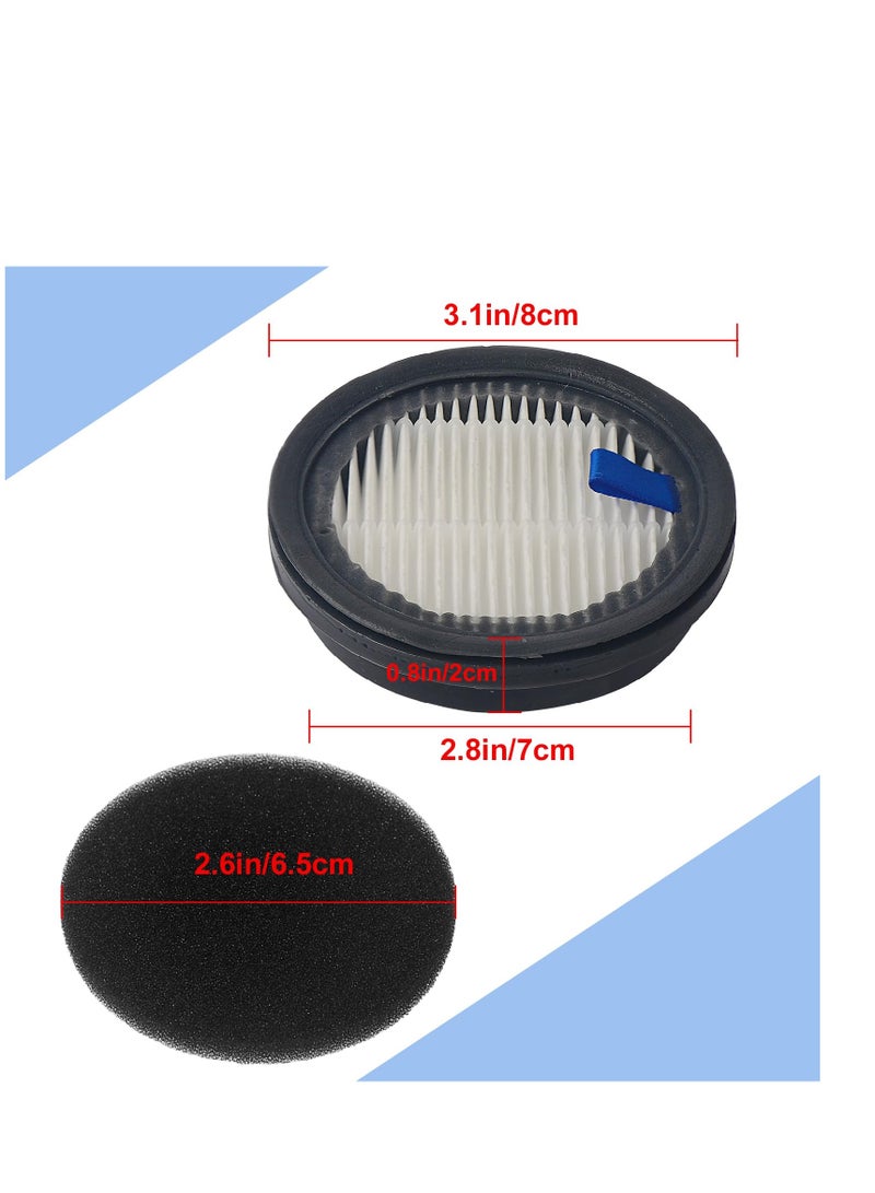 4 Pack HEPA Filter For Afoddon A200Pro/A200, ORFELD B08/C10A/C10G and NEQUARE S12 S25 S26 Series Cordless Vacuum Cleaner High-Density HEPA with Foam Pre-filter