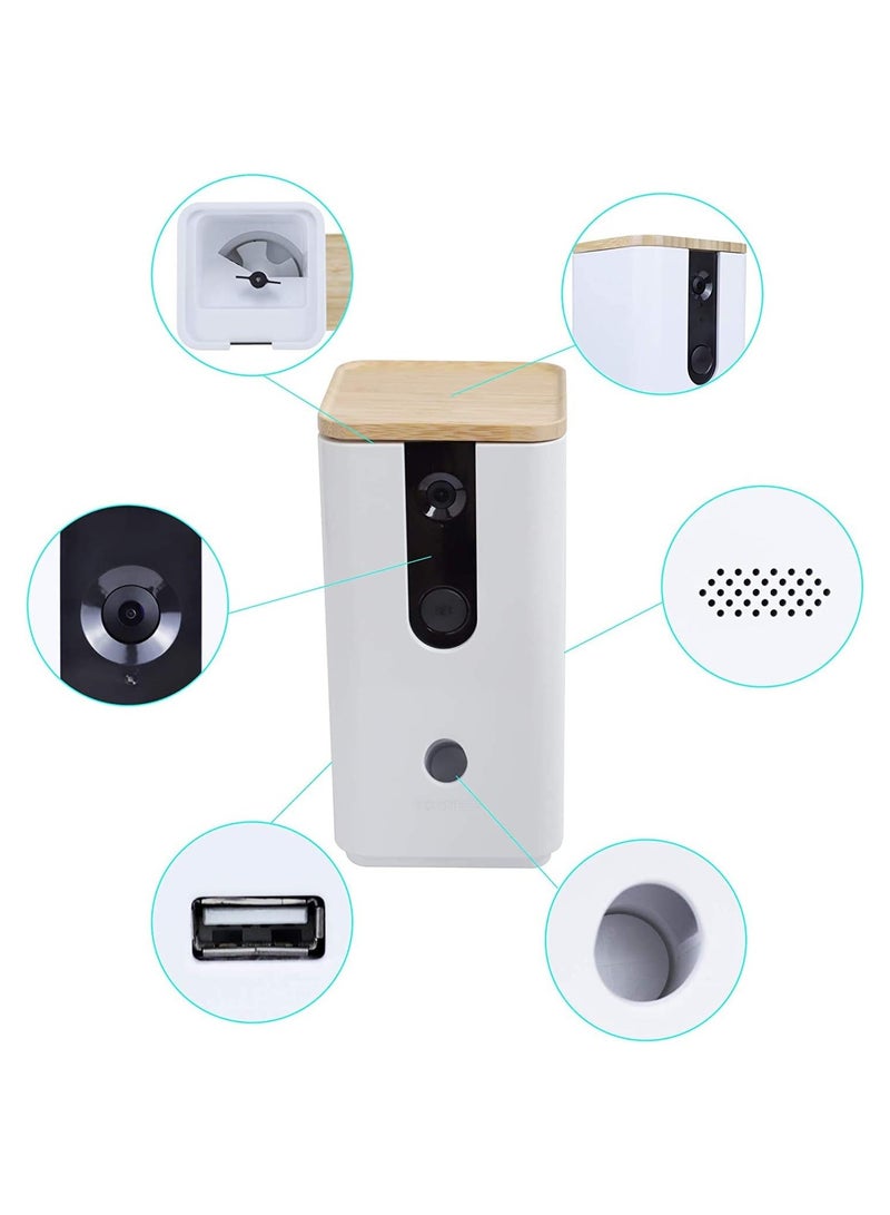 Wi-Fi Pet Camera with Treat Dispenser for Dogs and Cats
