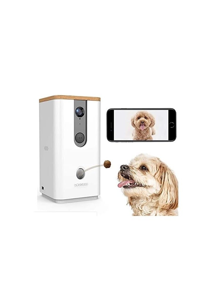 Wi-Fi Pet Camera with Treat Dispenser for Dogs and Cats