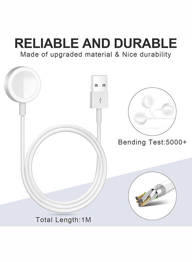 Upgraded for Apple Watch Magnetic Fast Charger to USB-C Cable (1m/Portable) Magnetic Wireless Charging Compatible with Apple Watch Series 8/7/6/SE/5/4/3/2/1