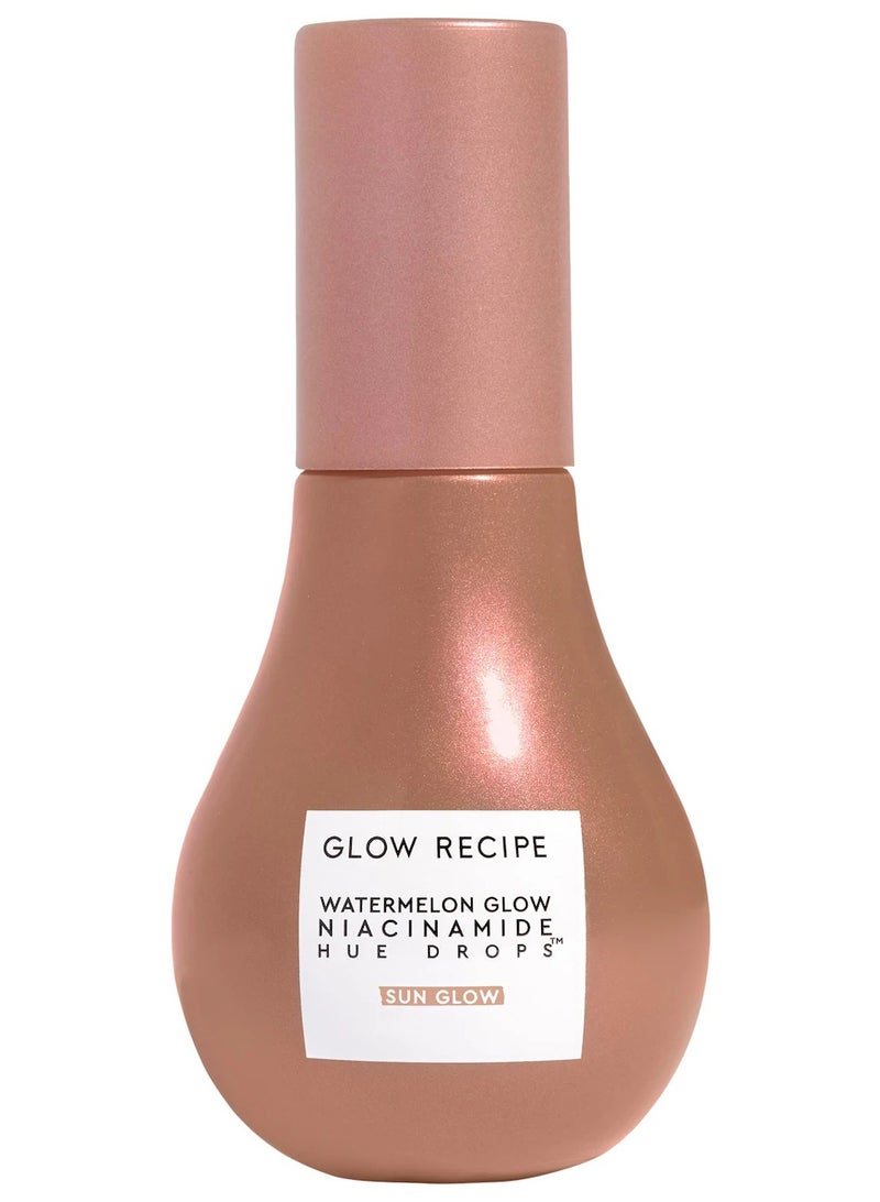 GLOW RECIPE Watermelon Glow Niacinamide Hue Drops Tinted Serum- Sun Glow, 40ml
