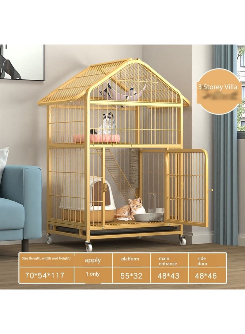 Cat Cage Pet Dog Cage DIY Small Animal Cage for Pets Portable Metal Wire Yard Fence Cat Playpen Home